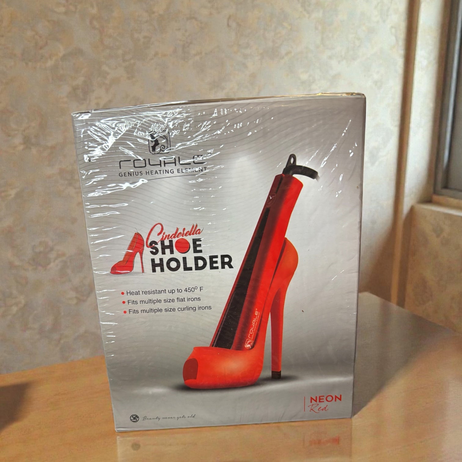 Cinderella Shoe Flat/Curling Iron Holder - Red